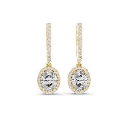 4.022 CT Lab Diamond Earrings for Women | VVS-VS EF Clarity | 18KT, 14KT, 10KT Gold & 925 Silver | Rose, Yellow, White Gold & Moissanite Options