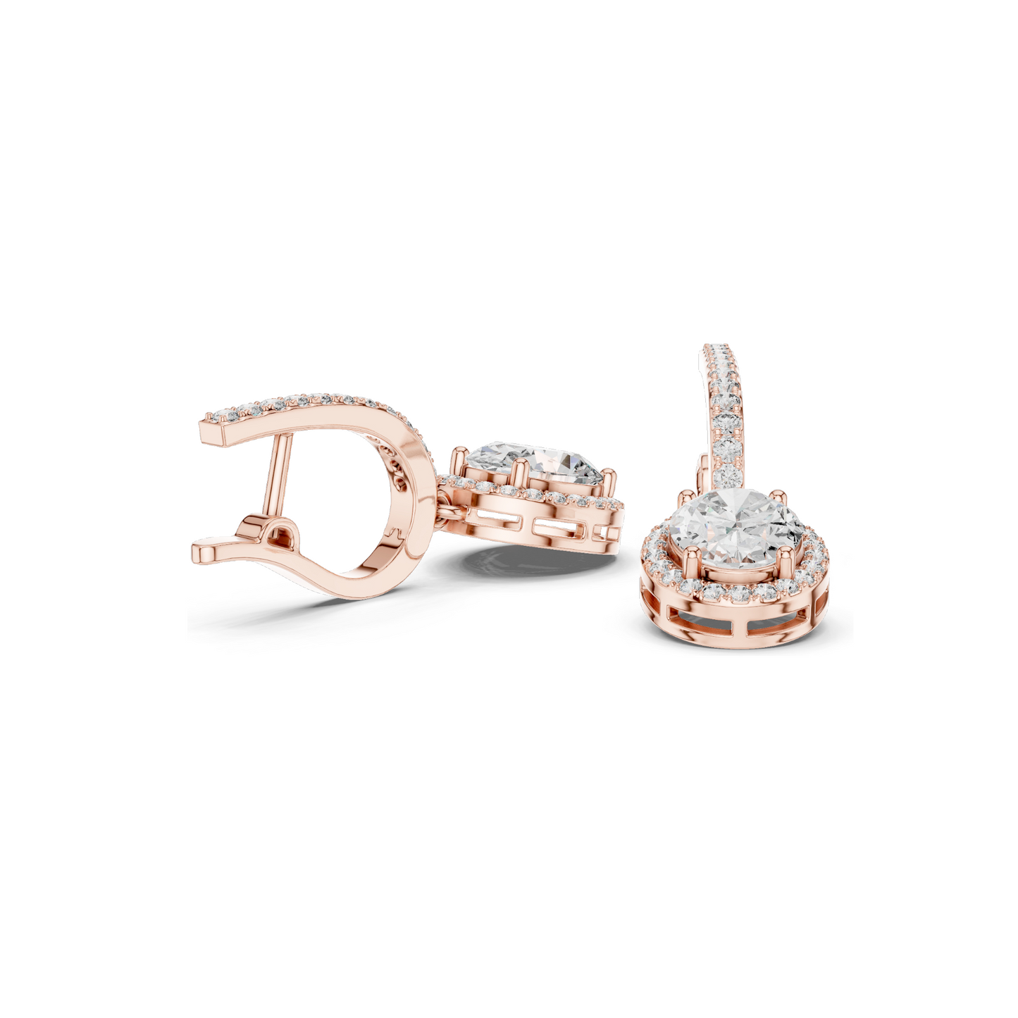 4.022 CT Lab Diamond Earrings for Women | VVS-VS EF Clarity | 18KT, 14KT, 10KT Gold & 925 Silver | Rose, Yellow, White Gold & Moissanite Options