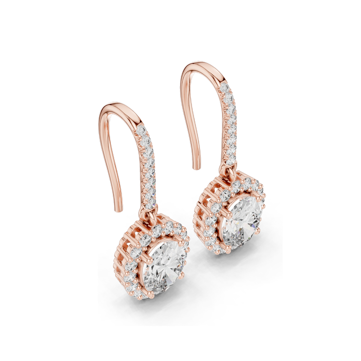 1.29 CT Lab Diamond Earrings for Women | VVS-VS EF Clarity | 18KT, 14KT, 10KT Gold & 925 Silver | Rose, Yellow, White Gold & Moissanite Options