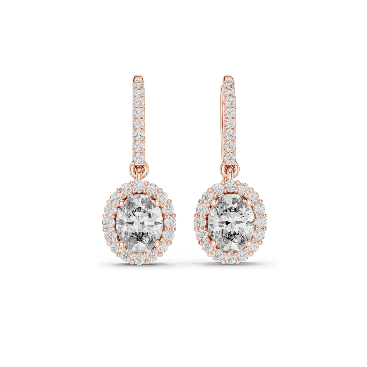 1.29 CT Lab Diamond Earrings for Women | VVS-VS EF Clarity | 18KT, 14KT, 10KT Gold & 925 Silver | Rose, Yellow, White Gold & Moissanite Options