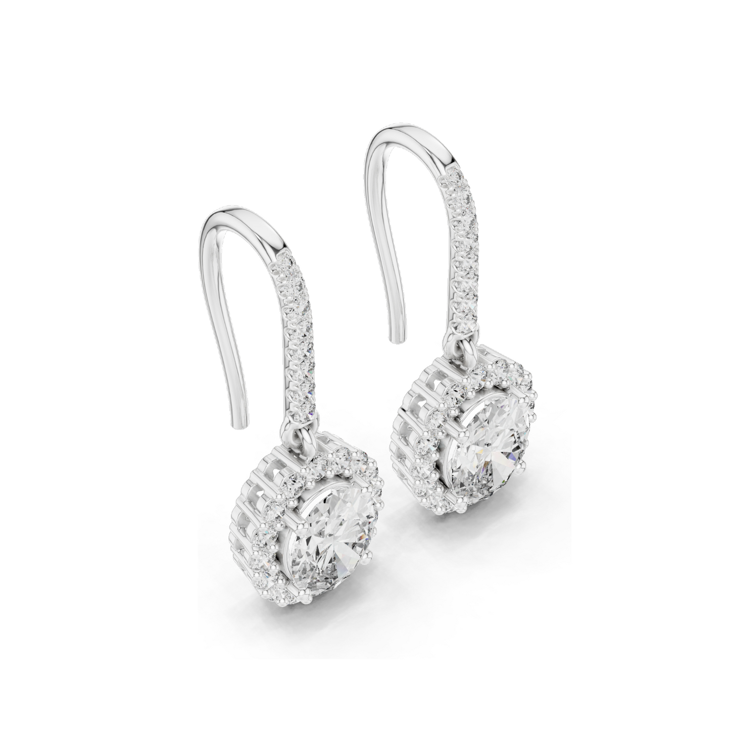 1.29 CT Lab Diamond Earrings for Women | VVS-VS EF Clarity | 18KT, 14KT, 10KT Gold & 925 Silver | Rose, Yellow, White Gold & Moissanite Options