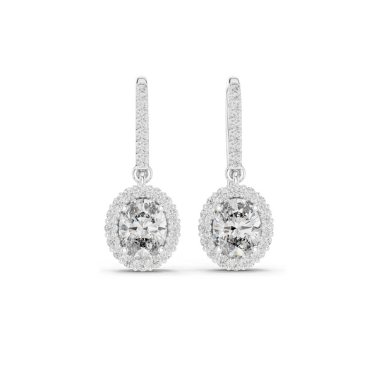 1.29 CT Lab Diamond Earrings for Women | VVS-VS EF Clarity | 18KT, 14KT, 10KT Gold & 925 Silver | Rose, Yellow, White Gold & Moissanite Options