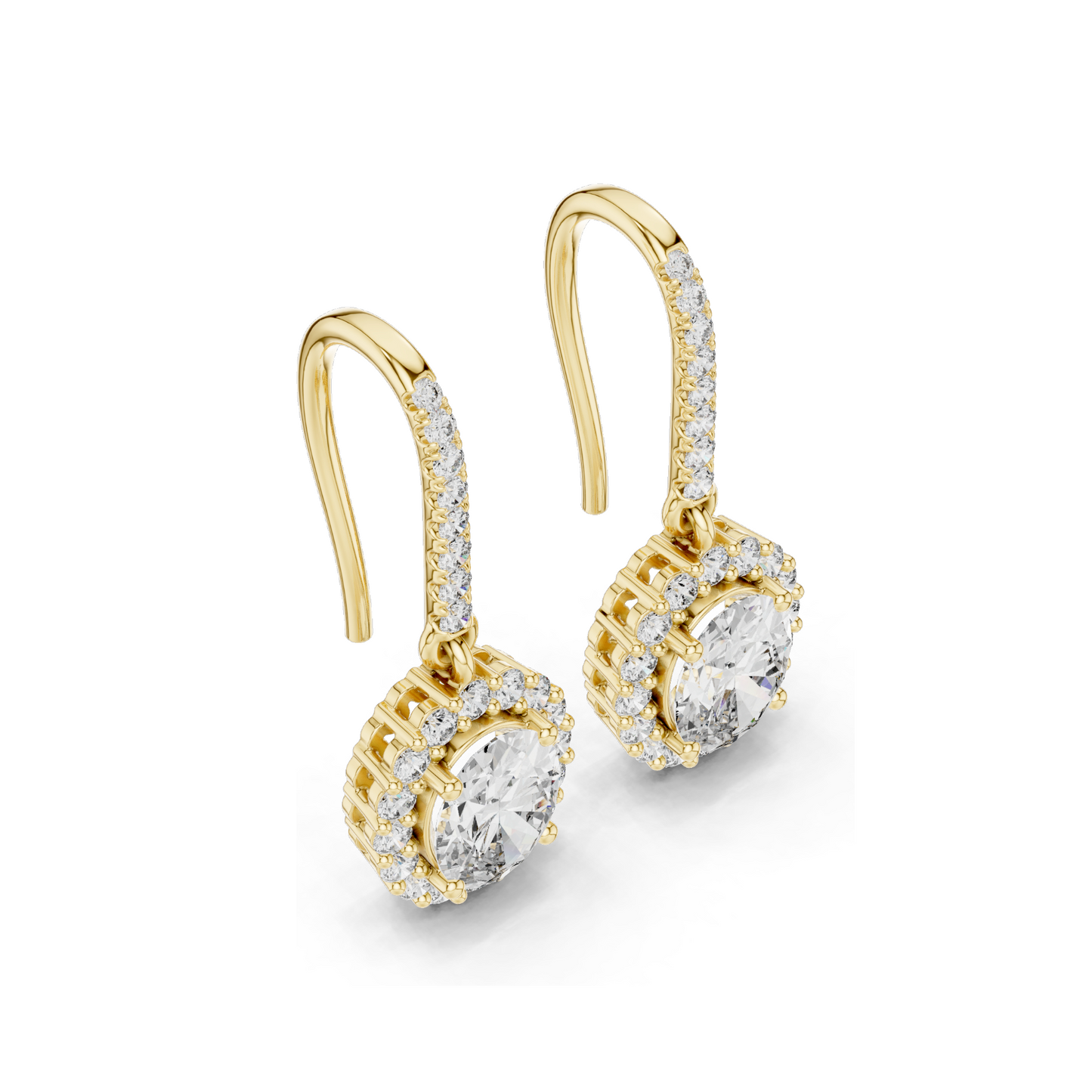 1.29 CT Lab Diamond Earrings for Women | VVS-VS EF Clarity | 18KT, 14KT, 10KT Gold & 925 Silver | Rose, Yellow, White Gold & Moissanite Options