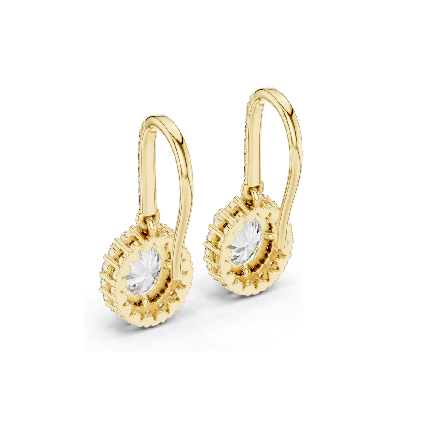 1.29 CT Lab Diamond Earrings for Women | VVS-VS EF Clarity | 18KT, 14KT, 10KT Gold & 925 Silver | Rose, Yellow, White Gold & Moissanite Options