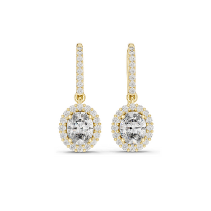 1.29 CT Lab Diamond Earrings for Women | VVS-VS EF Clarity | 18KT, 14KT, 10KT Gold & 925 Silver | Rose, Yellow, White Gold & Moissanite Options