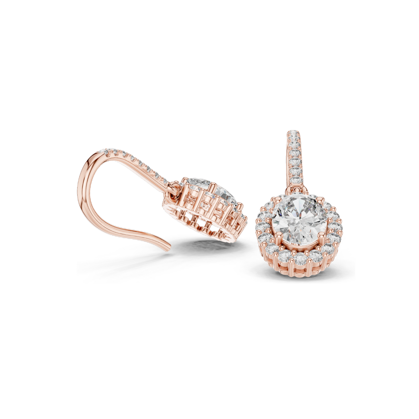 1.29 CT Lab Diamond Earrings for Women | VVS-VS EF Clarity | 18KT, 14KT, 10KT Gold & 925 Silver | Rose, Yellow, White Gold & Moissanite Options