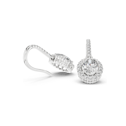 1.29 CT Lab Diamond Earrings for Women | VVS-VS EF Clarity | 18KT, 14KT, 10KT Gold & 925 Silver | Rose, Yellow, White Gold & Moissanite Options