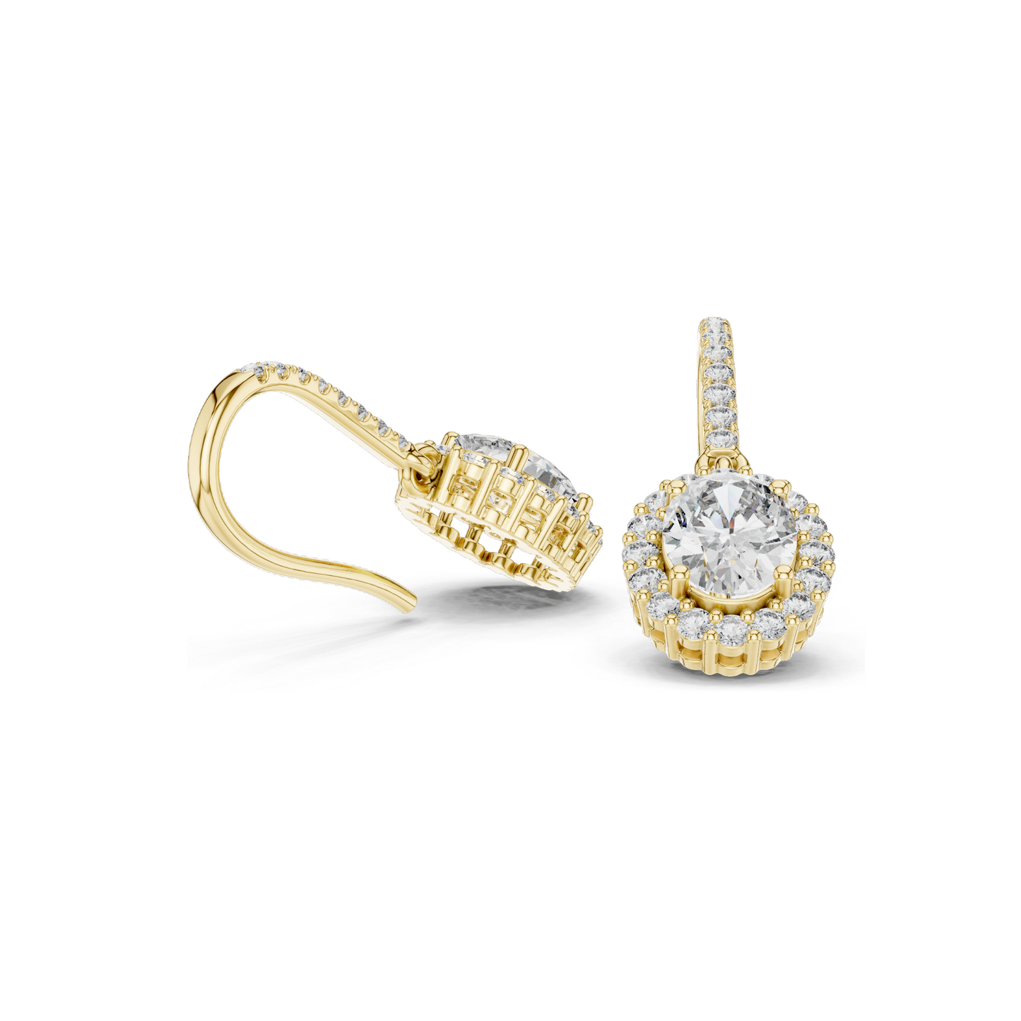 1.29 CT Lab Diamond Earrings for Women | VVS-VS EF Clarity | 18KT, 14KT, 10KT Gold & 925 Silver | Rose, Yellow, White Gold & Moissanite Options