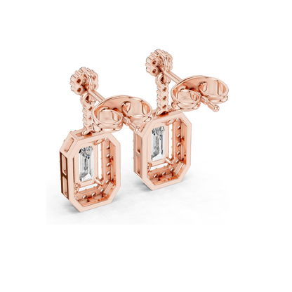 1.05 CT Lab Diamond Earrings for Women | VVS-VS EF Clarity | 18KT, 14KT, 10KT Gold & 925 Silver | Rose, Yellow, White Gold & Moissanite Options