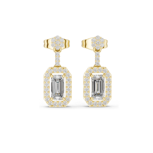1.05 CT Lab Diamond Earrings for Women | VVS-VS EF Clarity | 18KT, 14KT, 10KT Gold & 925 Silver | Rose, Yellow, White Gold & Moissanite Options