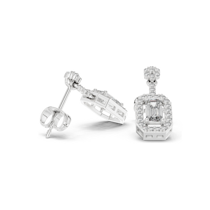 1.05 CT Lab Diamond Earrings for Women | VVS-VS EF Clarity | 18KT, 14KT, 10KT Gold & 925 Silver | Rose, Yellow, White Gold & Moissanite Options