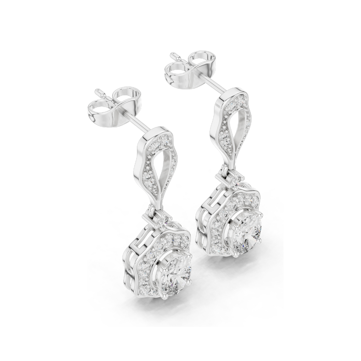 1.426 CT Lab Diamond Earrings for Women | VVS-VS EF Clarity | 18KT, 14KT, 10KT Gold & 925 Silver | Rose, Yellow, White Gold & Moissanite Options