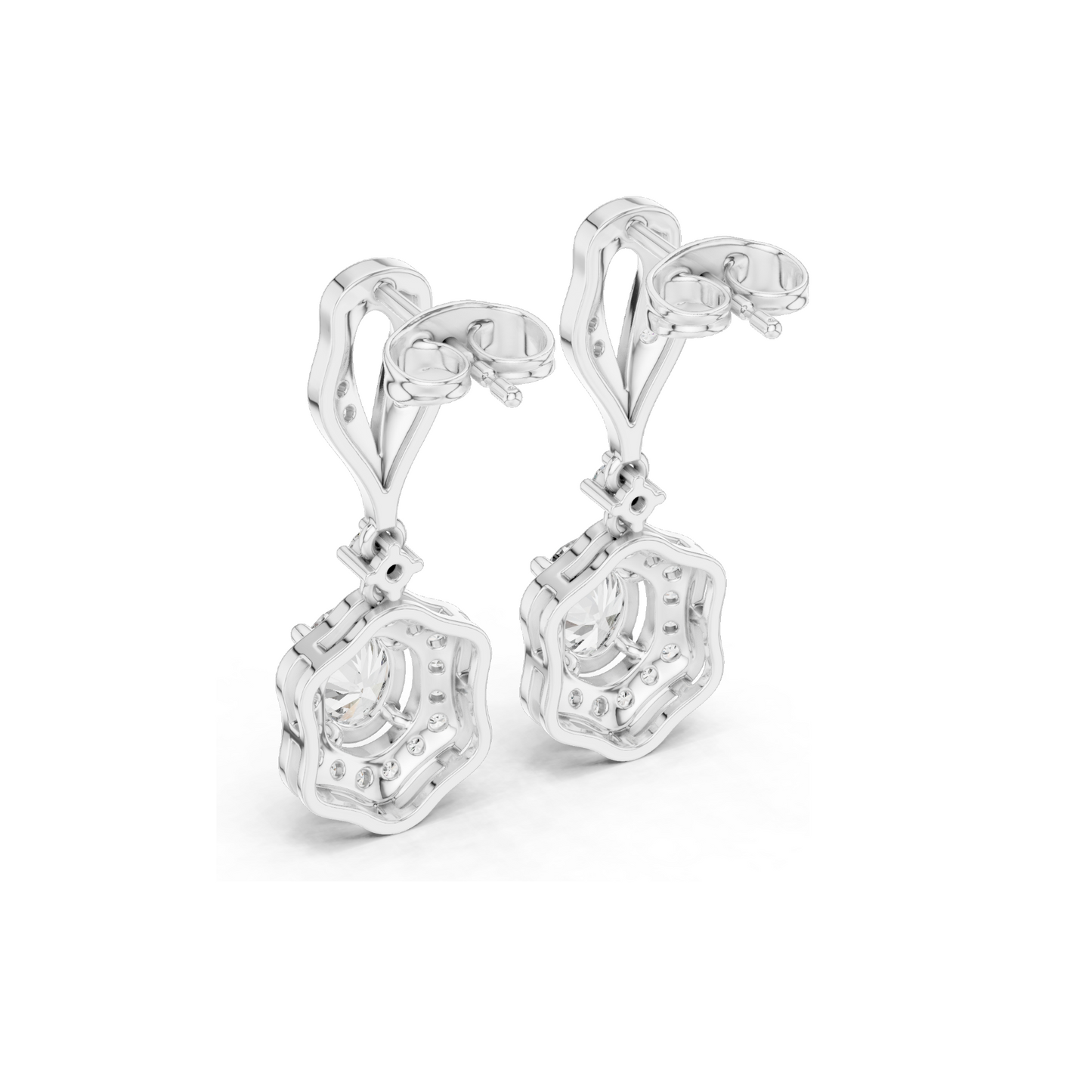 1.426 CT Lab Diamond Earrings for Women | VVS-VS EF Clarity | 18KT, 14KT, 10KT Gold & 925 Silver | Rose, Yellow, White Gold & Moissanite Options