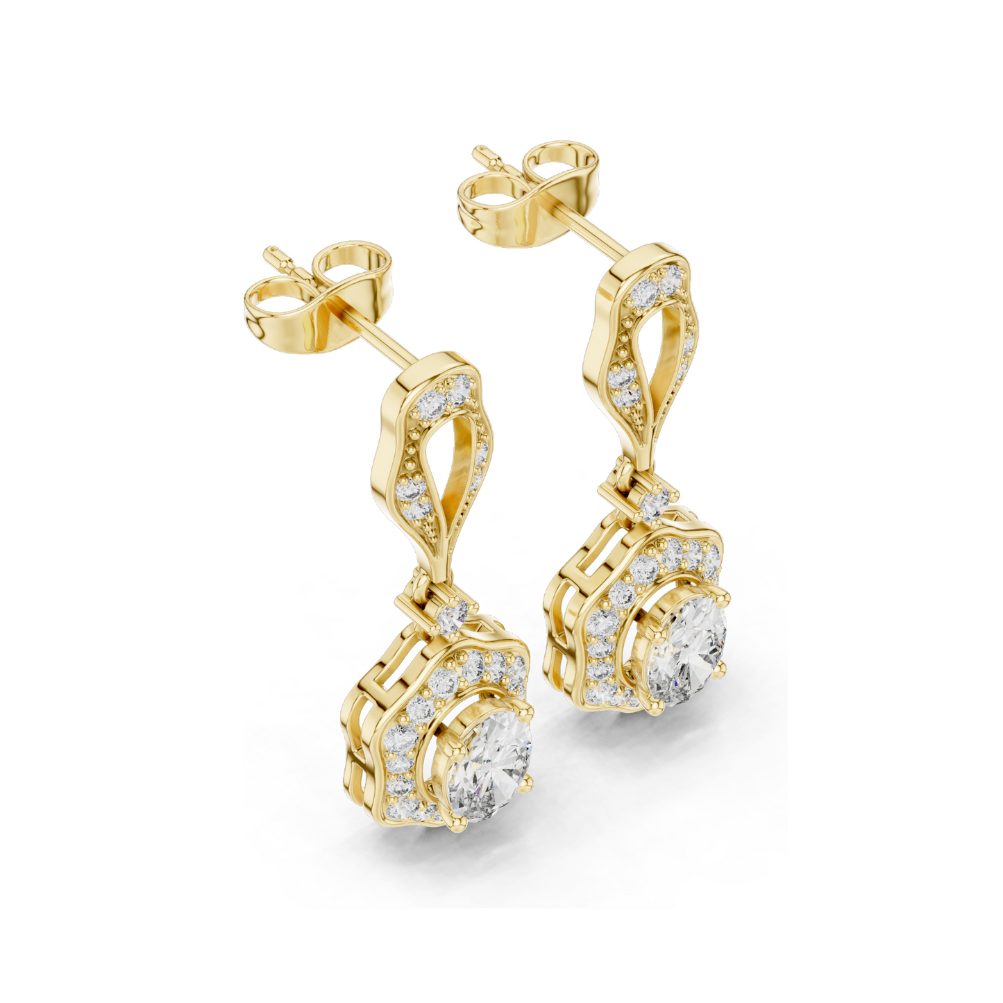 1.426 CT Lab Diamond Earrings for Women | VVS-VS EF Clarity | 18KT, 14KT, 10KT Gold & 925 Silver | Rose, Yellow, White Gold & Moissanite Options