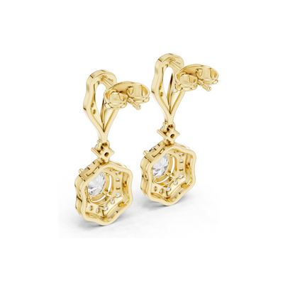 1.426 CT Lab Diamond Earrings for Women | VVS-VS EF Clarity | 18KT, 14KT, 10KT Gold & 925 Silver | Rose, Yellow, White Gold & Moissanite Options