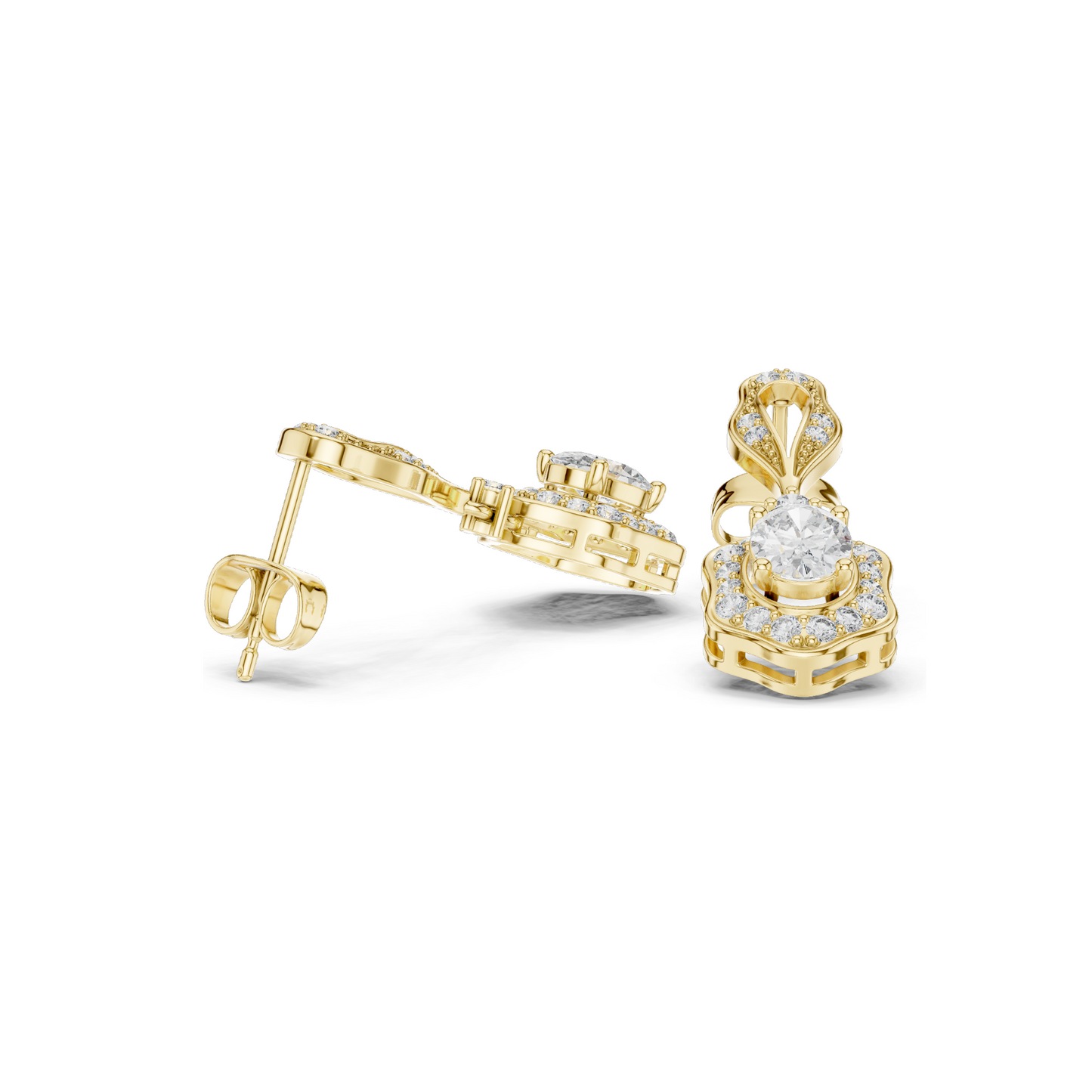 1.426 CT Lab Diamond Earrings for Women | VVS-VS EF Clarity | 18KT, 14KT, 10KT Gold & 925 Silver | Rose, Yellow, White Gold & Moissanite Options