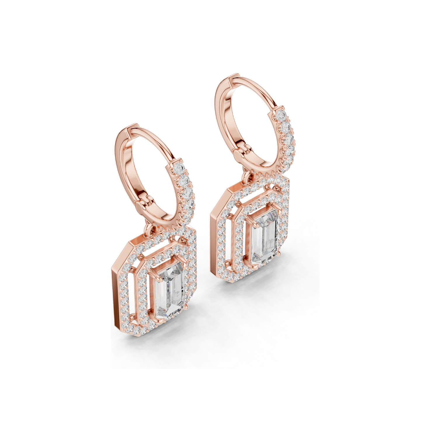 1.352 CT Lab Diamond Earrings | VVS-VS EF Clarity | 18KT, 14KT, 10KT Gold & 925 Silver | Rose, Yellow, White Gold & Moissanite Options