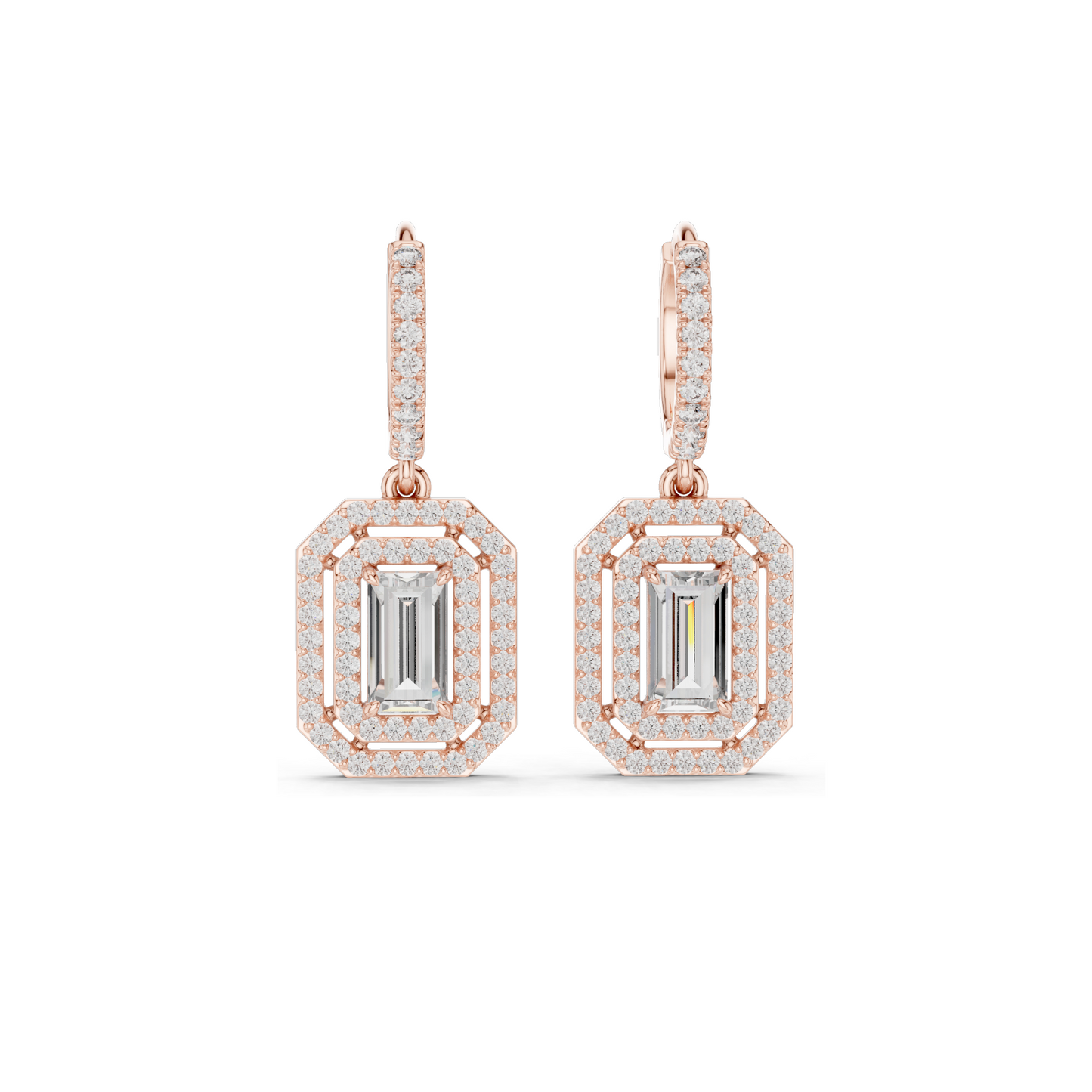 1.352 CT Lab Diamond Earrings | VVS-VS EF Clarity | 18KT, 14KT, 10KT Gold & 925 Silver | Rose, Yellow, White Gold & Moissanite Options