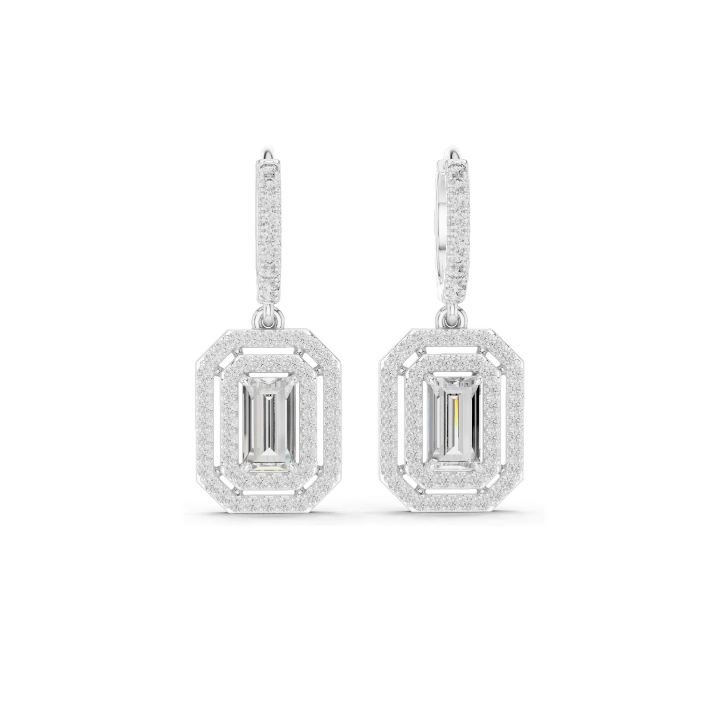 1.352 CT Lab Diamond Earrings | VVS-VS EF Clarity | 18KT, 14KT, 10KT Gold & 925 Silver | Rose, Yellow, White Gold & Moissanite Options