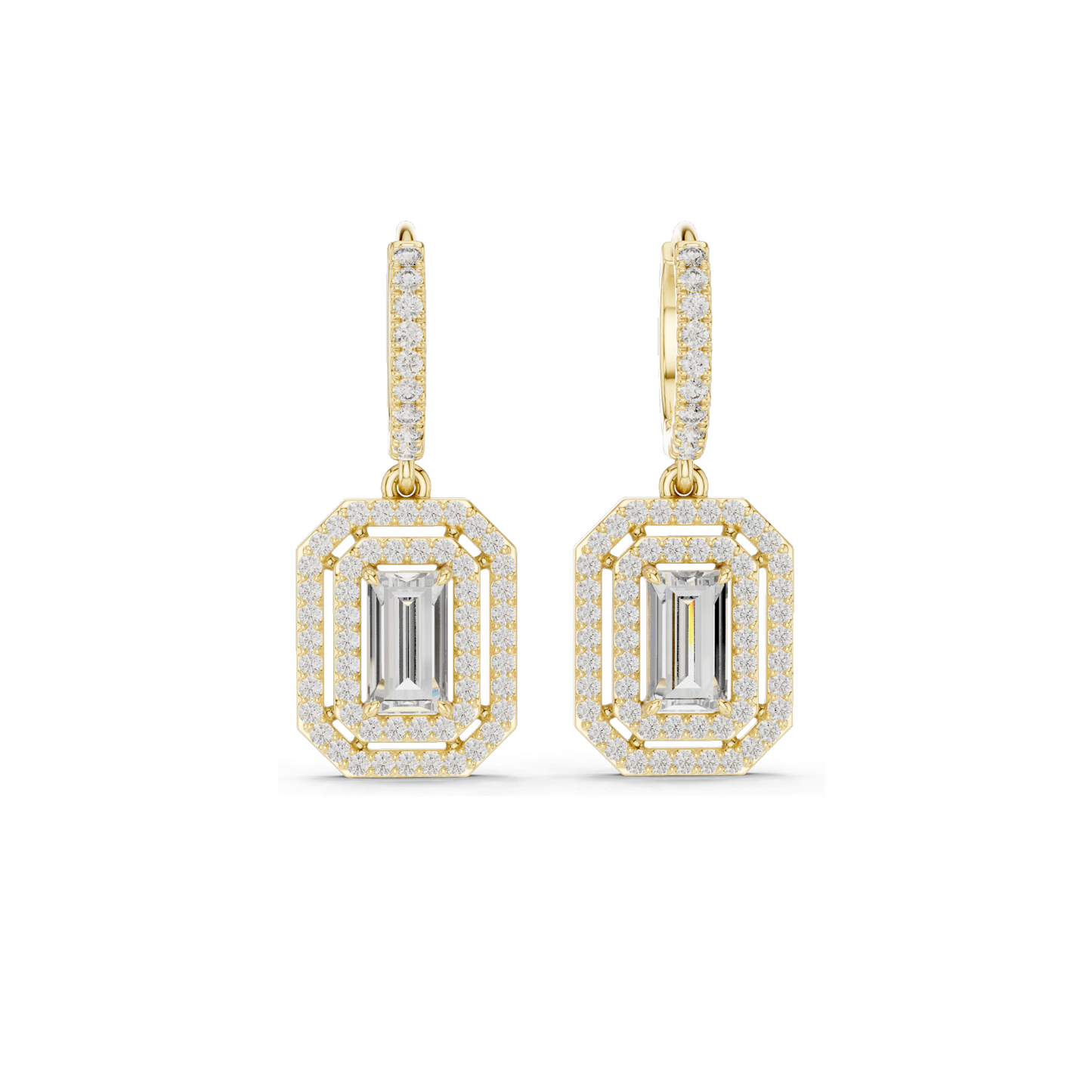 1.352 CT Lab Diamond Earrings | VVS-VS EF Clarity | 18KT, 14KT, 10KT Gold & 925 Silver | Rose, Yellow, White Gold & Moissanite Options