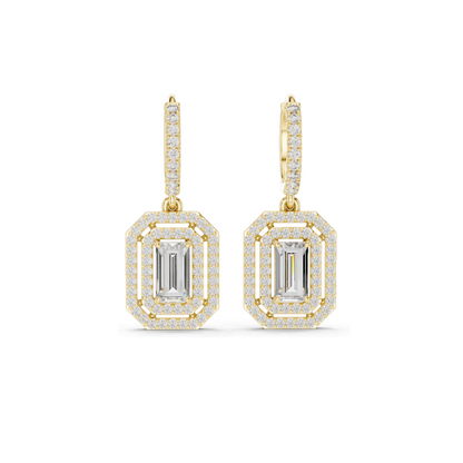1.352 CT Lab Diamond Earrings | VVS-VS EF Clarity | 18KT, 14KT, 10KT Gold & 925 Silver | Rose, Yellow, White Gold & Moissanite Options