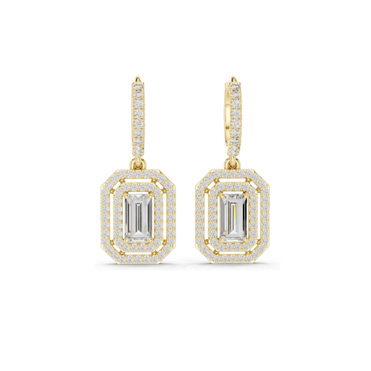 1.352 CT Lab Diamond Earrings | VVS-VS EF Clarity | 18KT, 14KT, 10KT Gold & 925 Silver | Rose, Yellow, White Gold & Moissanite Options