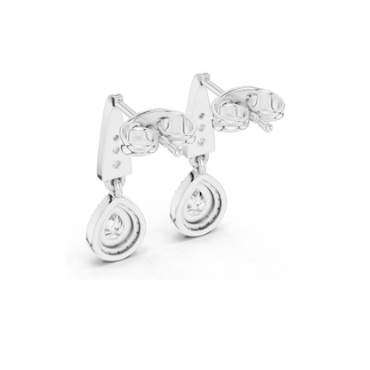 Lab Diamond Drop Earrings | 0.452 CT VVS-VS EF Clarity | 18KT, 14KT, 10KT Gold & 925 Silver | Rose, Yellow, White Gold & Moissanite Options