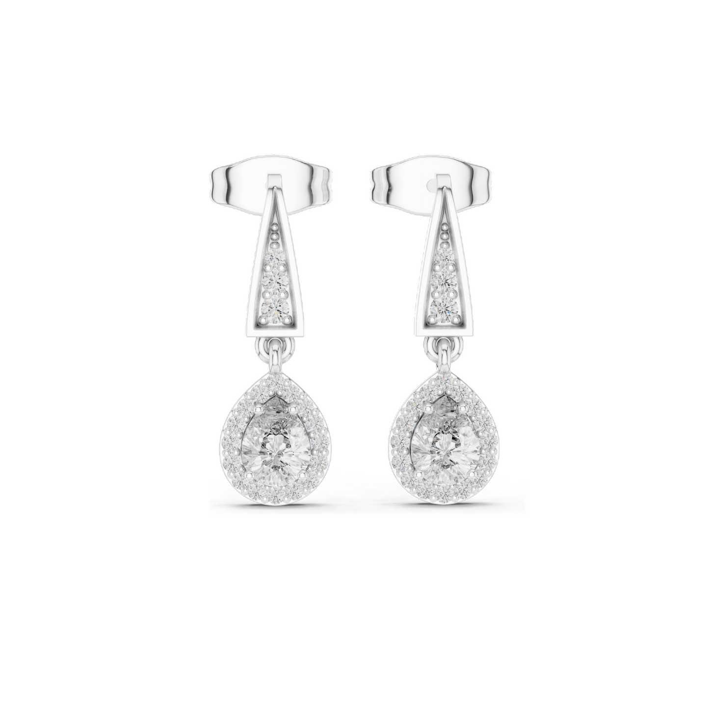 Lab Diamond Drop Earrings | 0.452 CT VVS-VS EF Clarity | 18KT, 14KT, 10KT Gold & 925 Silver | Rose, Yellow, White Gold & Moissanite Options