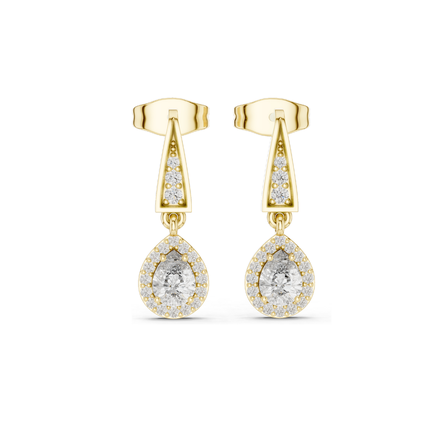 Lab Diamond Drop Earrings | 0.452 CT VVS-VS EF Clarity | 18KT, 14KT, 10KT Gold & 925 Silver | Rose, Yellow, White Gold & Moissanite Options