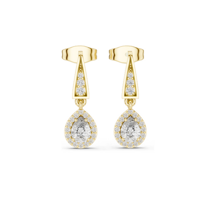 Lab Diamond Drop Earrings | 0.452 CT VVS-VS EF Clarity | 18KT, 14KT, 10KT Gold & 925 Silver | Rose, Yellow, White Gold & Moissanite Options
