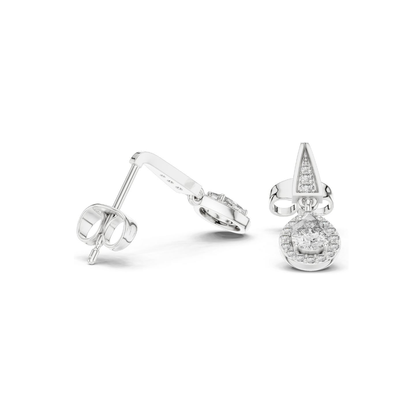 Lab Diamond Drop Earrings | 0.452 CT VVS-VS EF Clarity | 18KT, 14KT, 10KT Gold & 925 Silver | Rose, Yellow, White Gold & Moissanite Options