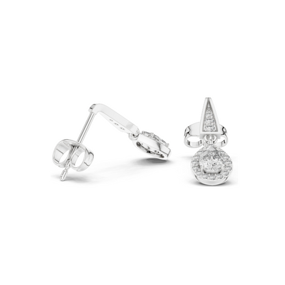 Lab Diamond Drop Earrings | 0.452 CT VVS-VS EF Clarity | 18KT, 14KT, 10KT Gold & 925 Silver | Rose, Yellow, White Gold & Moissanite Options