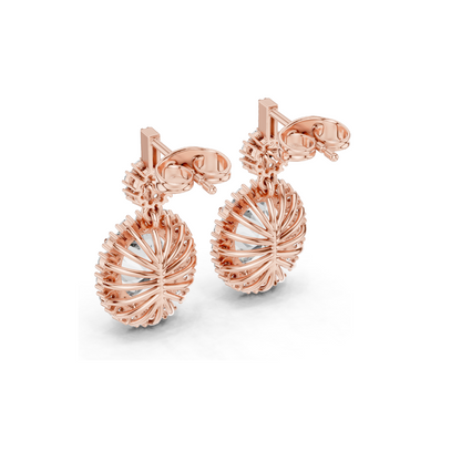 3.99 CT Lab Diamond Earrings for Women | VVS-VS EF Clarity | 18KT, 14KT, 10KT Gold & 925 Silver | Rose, Yellow, White Gold & Moissanite Options