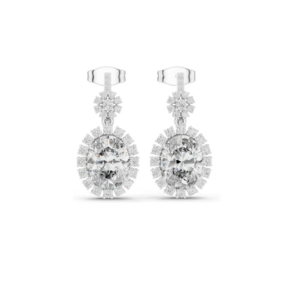 3.99 CT Lab Diamond Earrings for Women | VVS-VS EF Clarity | 18KT, 14KT, 10KT Gold & 925 Silver | Rose, Yellow, White Gold & Moissanite Options
