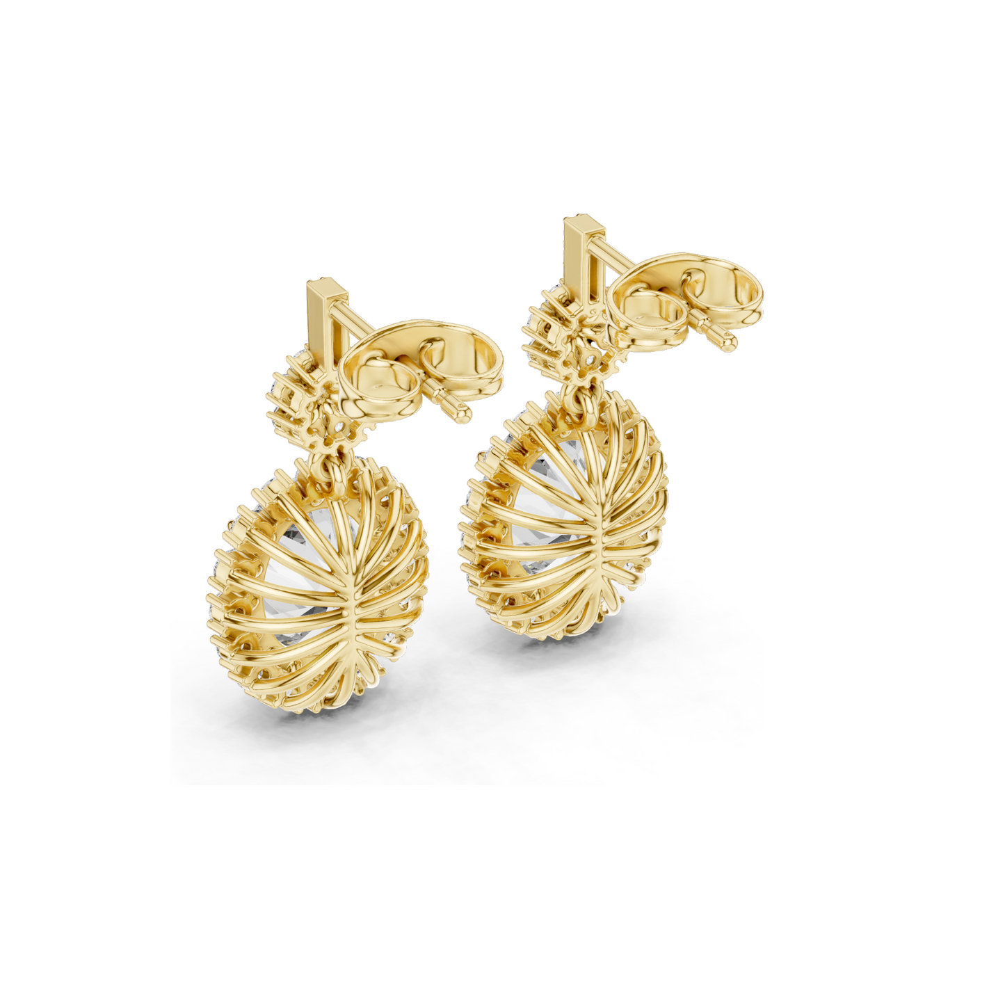 3.99 CT Lab Diamond Earrings for Women | VVS-VS EF Clarity | 18KT, 14KT, 10KT Gold & 925 Silver | Rose, Yellow, White Gold & Moissanite Options