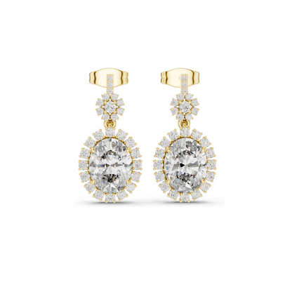 3.99 CT Lab Diamond Earrings for Women | VVS-VS EF Clarity | 18KT, 14KT, 10KT Gold & 925 Silver | Rose, Yellow, White Gold & Moissanite Options