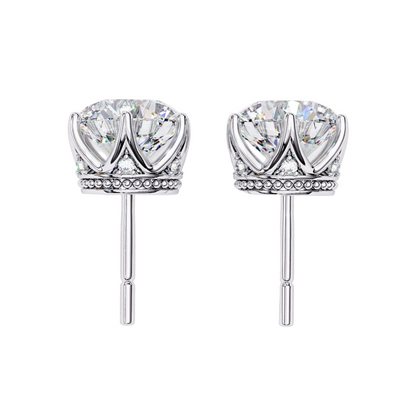 1.50ct Lab Diamond Solitaire Stud Earrings in 10K 14K 18K Gold or 925 Silver | Classic 6-Prong Setting | Dainty Luxury Jewelry Gift for Her