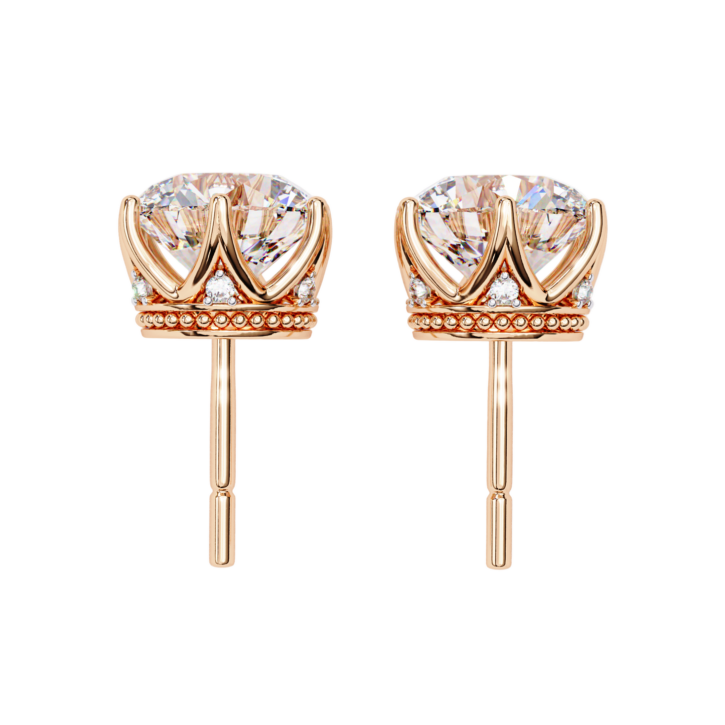 1.50ct Lab Diamond Solitaire Stud Earrings in 10K 14K 18K Gold or 925 Silver | Classic 6-Prong Setting | Dainty Luxury Jewelry Gift for Her
