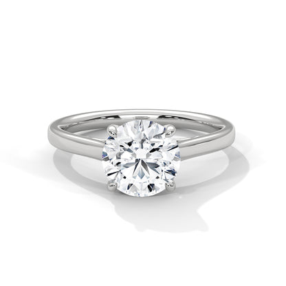 Elegant 2ct Lab Diamond Solitaire Engagement Ring | 14K Yellow, Rose & White Gold | Minimalist Round Cut Proposal Ring | Custom Gold Jewelry