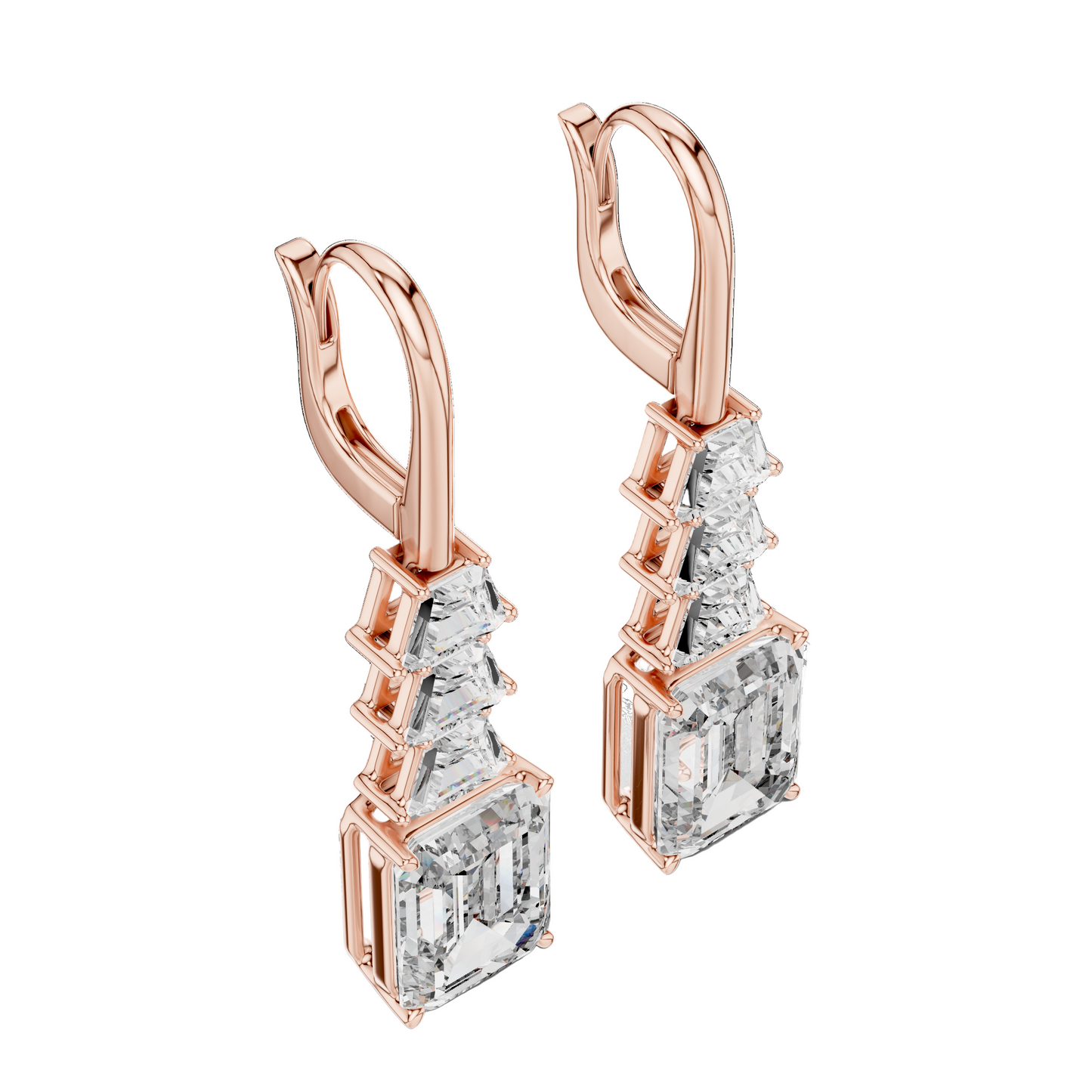 9.52 CT Lab Grown VVS-VS EF CVD Diamond Earrings | 18KT, 14KT, 10KT Gold & 925 Silver | Rose, Yellow, White Gold & Moissanite Options