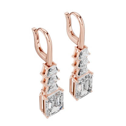 9.52 CT Lab Grown VVS-VS EF CVD Diamond Earrings | 18KT, 14KT, 10KT Gold & 925 Silver | Rose, Yellow, White Gold & Moissanite Options