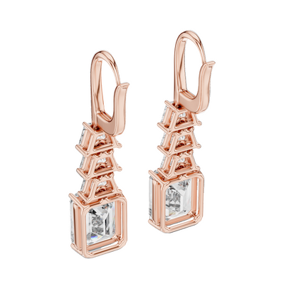 9.52 CT Lab Grown VVS-VS EF CVD Diamond Earrings | 18KT, 14KT, 10KT Gold & 925 Silver | Rose, Yellow, White Gold & Moissanite Options