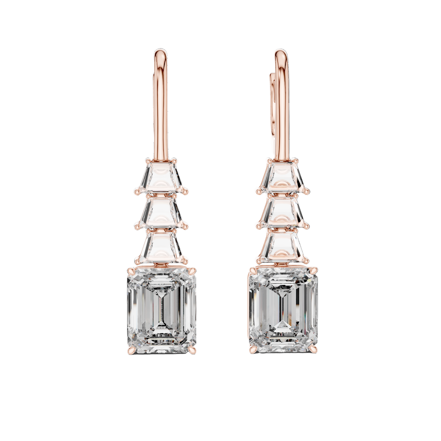 9.52 CT Lab Grown VVS-VS EF CVD Diamond Earrings | 18KT, 14KT, 10KT Gold & 925 Silver | Rose, Yellow, White Gold & Moissanite Options