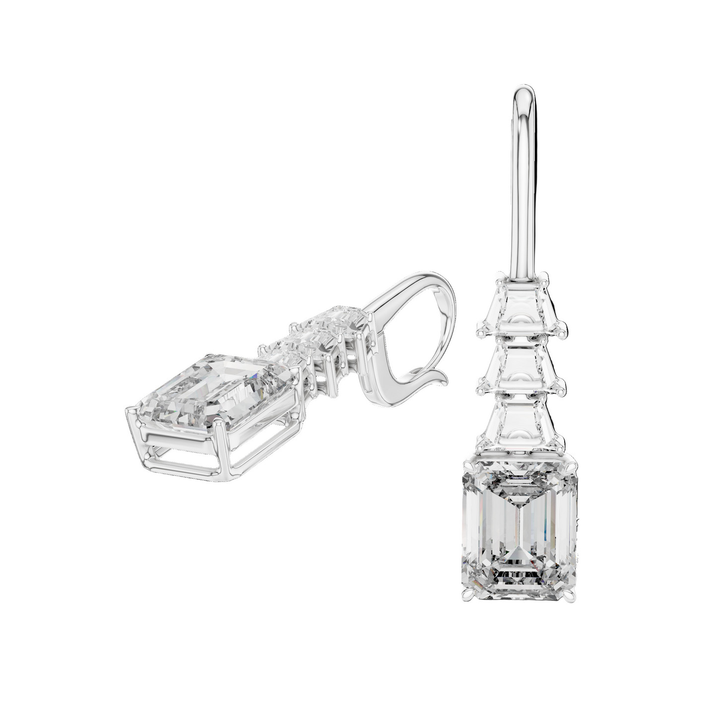 9.52 CT Lab Grown VVS-VS EF CVD Diamond Earrings | 18KT, 14KT, 10KT Gold & 925 Silver | Rose, Yellow, White Gold & Moissanite Options