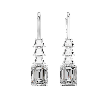 9.52 CT Lab Grown VVS-VS EF CVD Diamond Earrings | 18KT, 14KT, 10KT Gold & 925 Silver | Rose, Yellow, White Gold & Moissanite Options