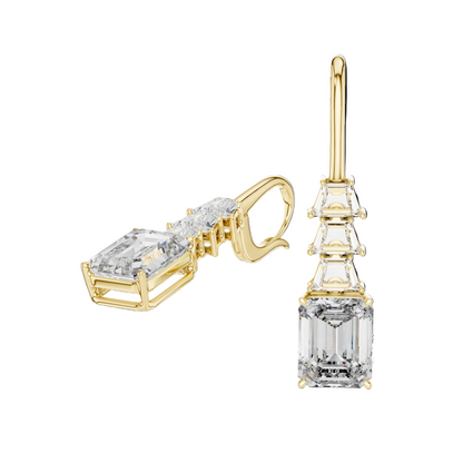 9.52 CT Lab Grown VVS-VS EF CVD Diamond Earrings | 18KT, 14KT, 10KT Gold & 925 Silver | Rose, Yellow, White Gold & Moissanite Options