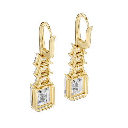 9.52 CT Lab Grown VVS-VS EF CVD Diamond Earrings | 18KT, 14KT, 10KT Gold & 925 Silver | Rose, Yellow, White Gold & Moissanite Options