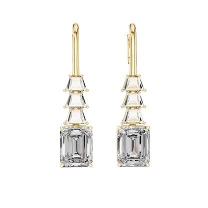 9.52 CT Lab Grown VVS-VS EF CVD Diamond Earrings | 18KT, 14KT, 10KT Gold & 925 Silver | Rose, Yellow, White Gold & Moissanite Options