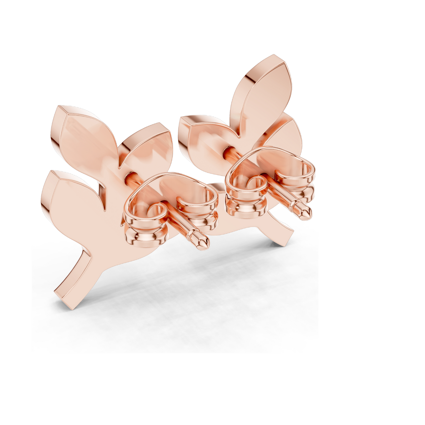0.28ct VVS-VS EF CVD Diamond Leaf Earrings | 18KT, 14KT, 10KT Gold & 925 Silver | Moissanite Options | Rose, Yellow, White Gold | Luxury Fine Jewelry