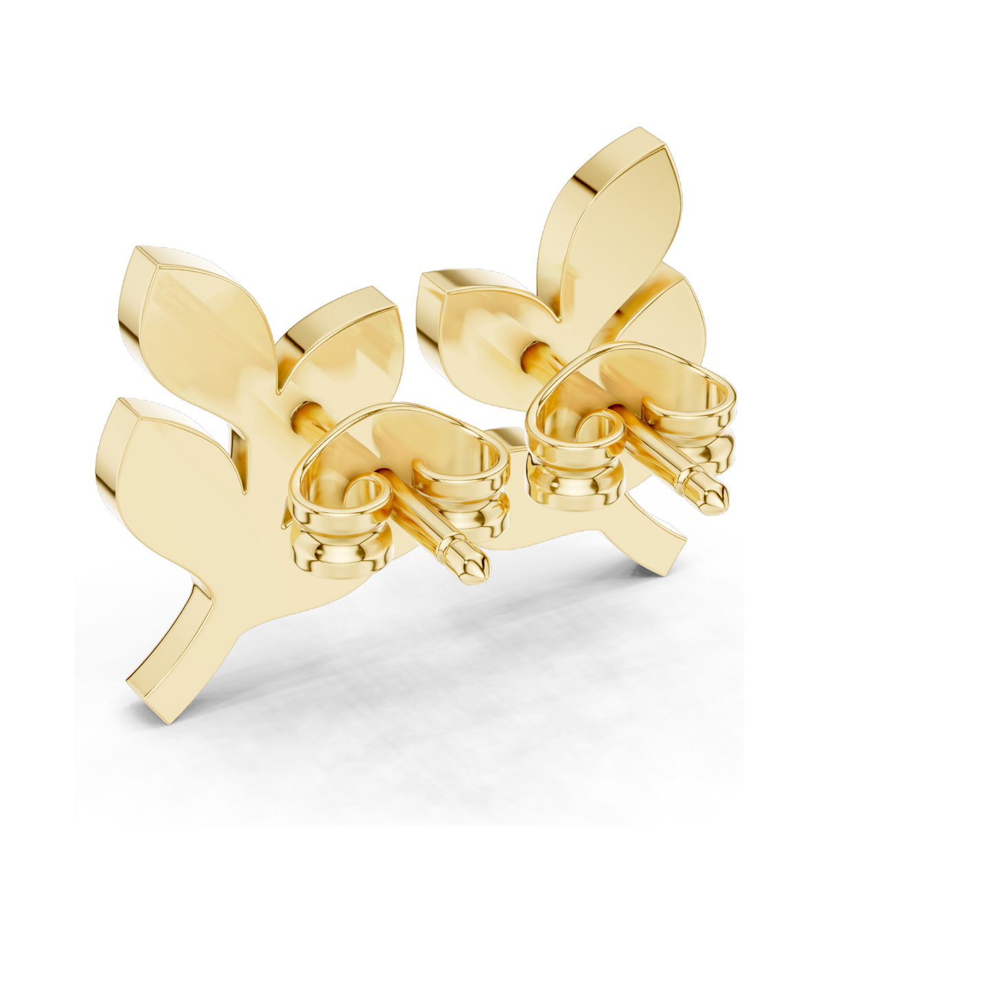 0.28ct VVS-VS EF CVD Diamond Leaf Earrings | 18KT, 14KT, 10KT Gold & 925 Silver | Moissanite Options | Rose, Yellow, White Gold | Luxury Fine Jewelry